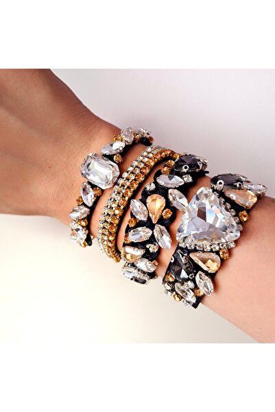 pegu baby collection 4 Lü Kristal Kesim El Yapımı Özel Tasarım Bileklik (Altı...