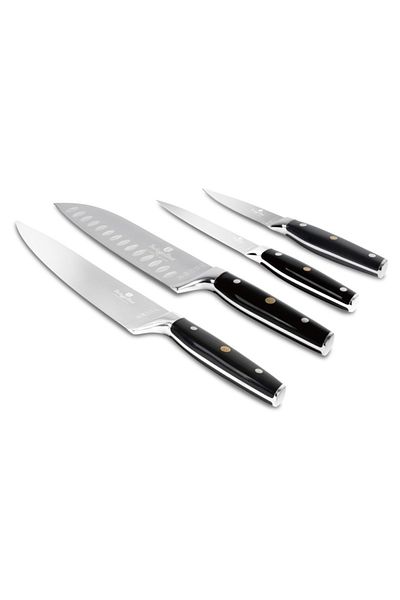 Berlinger Stainless Steel Knife Set 4 Pieces Matte Black Collection