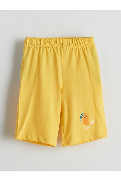 LC Waikiki Printed Boys' Shorts with Elastic Waist