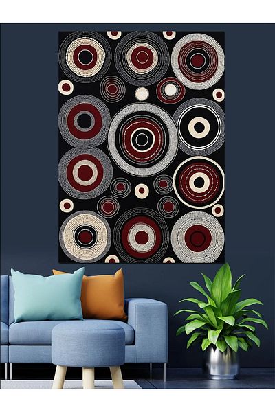 Tablomega Pânză decorativă cu model cerc retro - MDF Lemn