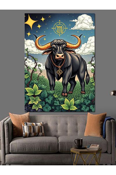 Tablomega Pânză decorativă cu design Taur - MDF Lemn