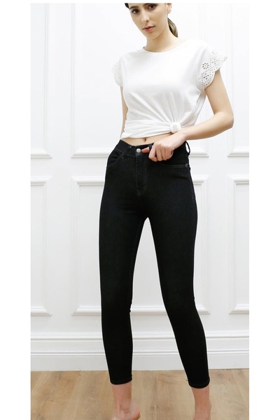 couis Large Size Lycra High Waist Pipe Leg