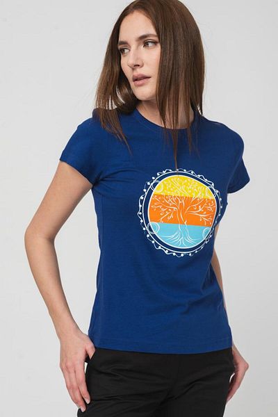 Pegas T-shirts WOMEN'S FAMILY WHEEL T-SHIRT ROYAL BLUE