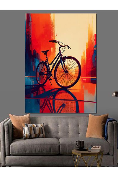 Tablomega Pânză decorativă pentru biciclete reflectate - MDF Lemn