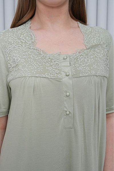 EM&FA TEKSTİL Lace Detailed Nightgown