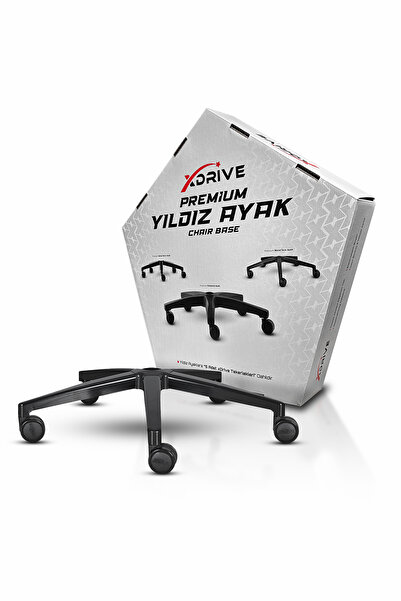 XDrive Premium Metal İnce Ayak Siyah (Tekerlek Dahil)
