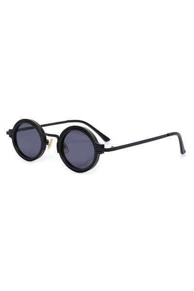 Angel Eyes Black Frame Black Glass Oval Women's Sunglasses Ae9909c1