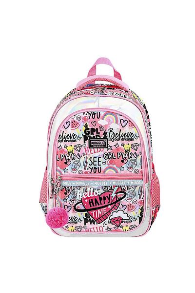 MUGGLE 2 Compartment Happy Time School Bag + Lunch Box with Thermos