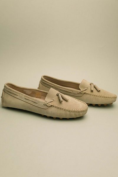 Gondol Women's Genuine Leather Classic Loafer Mink Suede 40 Ttx.70113