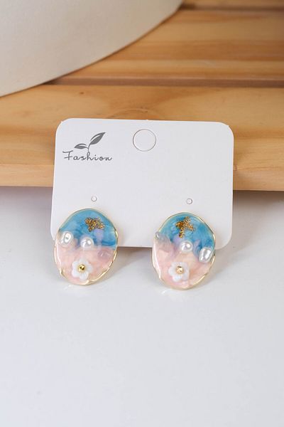 Jack Ferrero Mineli Steel Color Throwaway Earrings