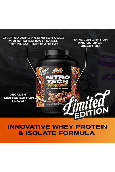MUSCLETECH Nitro Tech Whey Gold, Chocolate Peanut Butter, 2 LB