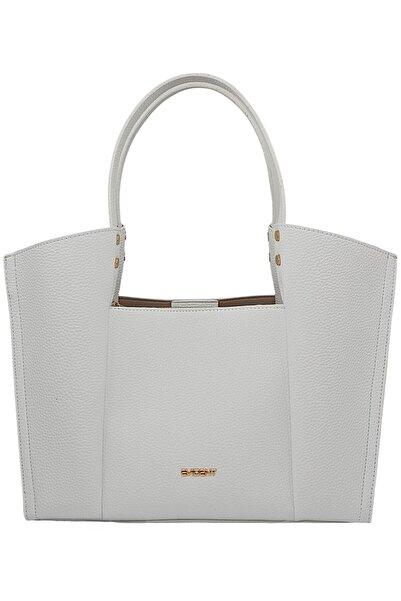 Evident Beyaz Kova Model Çift Askılı Kadın Soft Omuz Çantası