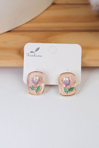 Jack Ferrero Mineli Steel Color Throwaway Earrings