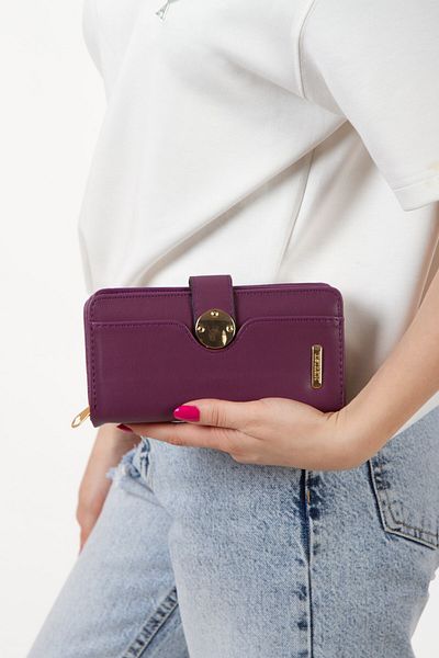 Newish Polo Purple Magnet Card Holder and Wallet