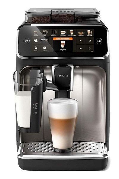 Philips ماكينة صنع الإسبريسو 1500 واط، أوتوماتيكية بالكامل، سعة 12 كوبًا، سعة 1.8 لتر، 1500 واط، EP5447/90، أسود