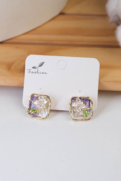 Jack Ferrero Mineli Steel Color Throwaway Earrings