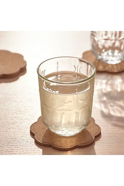 IKEA Wooden SVARTVIDE 4 PCS 10 CM CORK COASTER Hexagonal 1-6