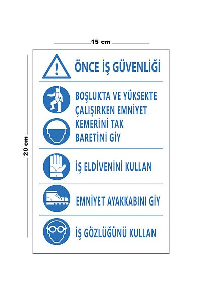 Lucena Metal before Work Safety 15 cm X 20 cm Warning Sign Direction Sign