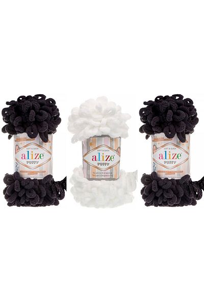 Alize Σετ ανεμιστήρα με νήματα πλεξίματος Puffy 100 gr 3 τεμάχια Χρώμα 903a