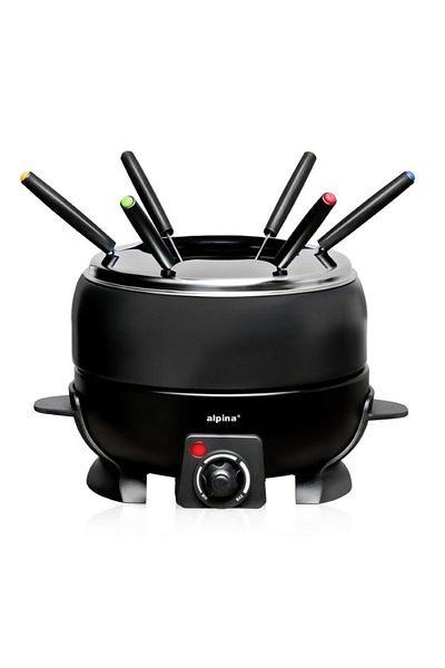 Alpina Electric fondue + 6 forks 2.3 l black