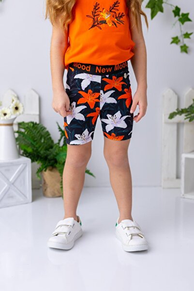 Zeyland Girl's Floral Patterned Short Tights - Floral Patterned