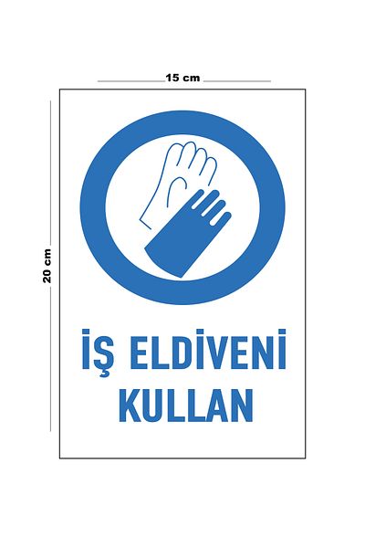Lucena Metal Work Gloves Use 15 cm X 20 cm Warning Sign Diversion Sign