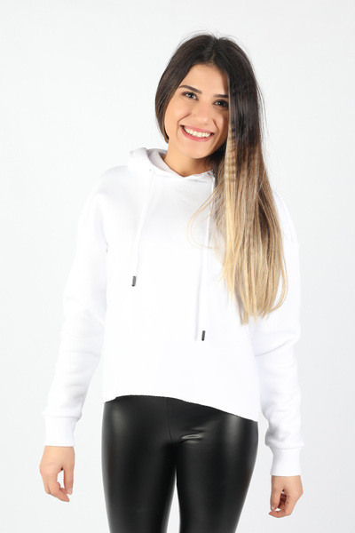 BALİNS Hanorac cu glugă pentru femei, alb Btk/4538.white