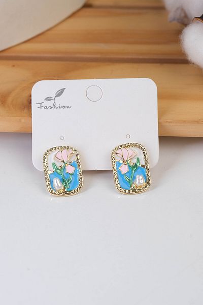 Jack Ferrero Mineli Steel Color Throwaway Earrings