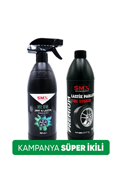 SMX Neon Jant & Lastik Temizleyici 750 Ml. Lastik Parlatıcı 750 ml Lastik Sün...