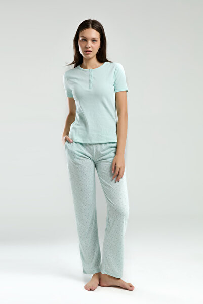Pierre Cardin Mint Green Women's Pajama Set Short Sleeve