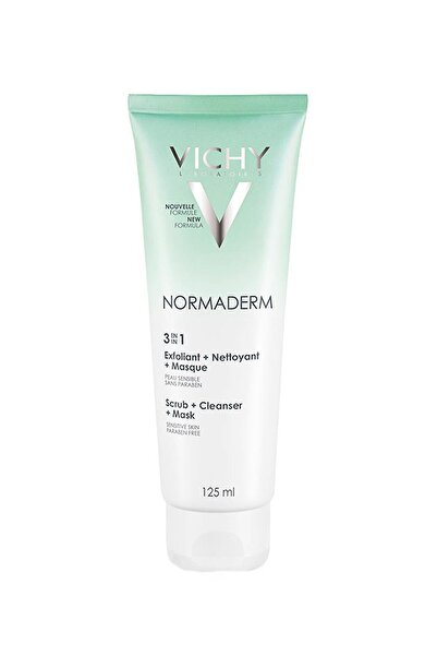 Vichy عناية بالبشرة ثلاثية التأثير (منظف + مقشر + قناع) - نورماديرم 3 في 1 125 مل3337875414067