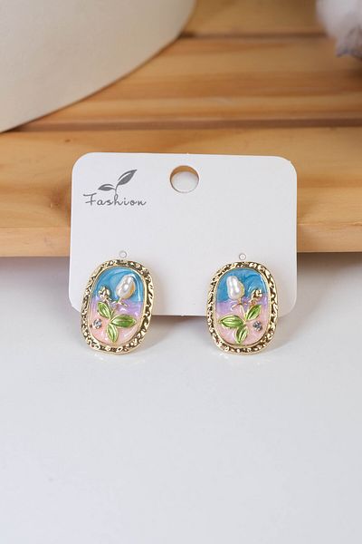 Jack Ferrero Mineli Steel Color Throwaway Earrings