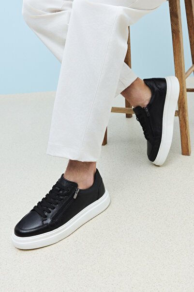 Ziya Чоловічі кросівки з натуральної шкіри, чорні - 1511026Z550