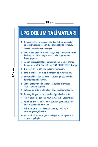 Lucena Metal Lpg Filling Instructions 15 cm X 20 cm Warning Sign Direction Sign