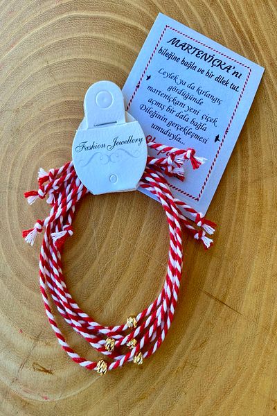 Shepidi 5'Li Dorica Red White Marteniçka Luck Bracelet