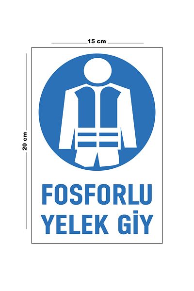 Lucena Metal Phosphorescent Vest Wear 15 cm X 20 cm Warning Sign Direction Sign