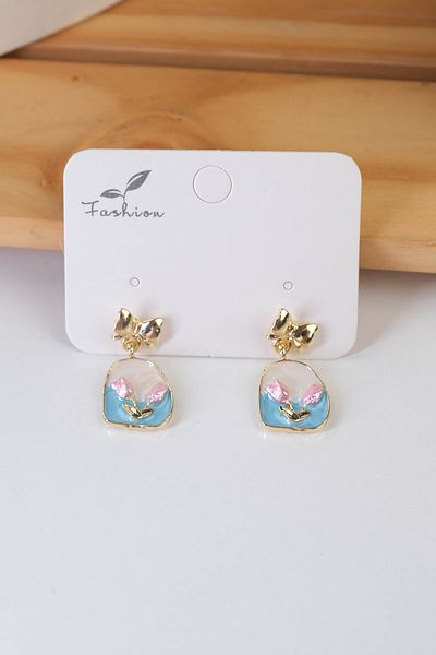 Jack Ferrero Mineli Steel Color Throwaway Earrings