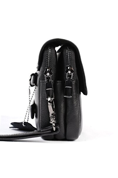 king brich Double Pocket Genuine Leather Bag