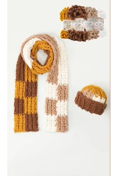 Alize Puffy El Örgü Ipliği Taraftar Set 100 gr 3 Adet Renk 923a