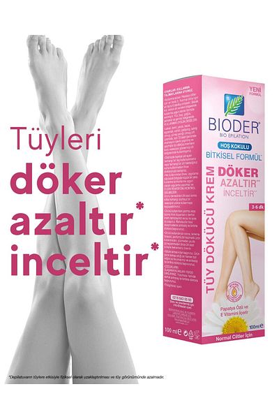 Bioder 100 ml cream coloreD Hair RemoVal BoDy comparTmenT - ReDucing Set of 4