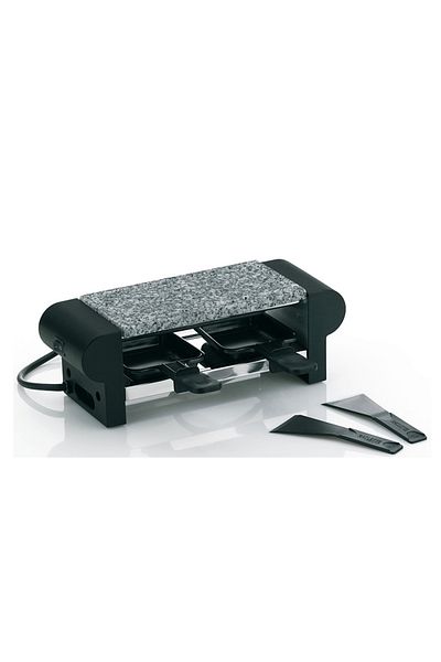 KELA Keck Lang Gratar din piatra SPLÜGEN negru, 29,5x10,5x10 cm, 2 tigai si spatula