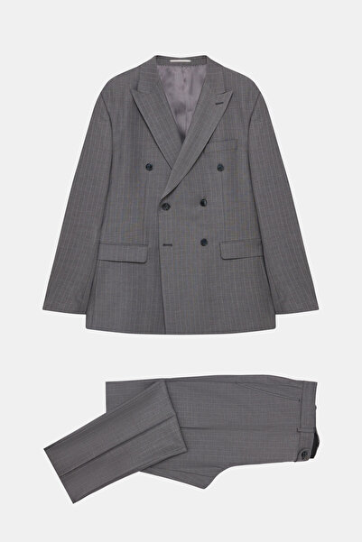 W Collection GRİ ÇİZGİLİ REGULAR FIT TAKIM ELBİSE