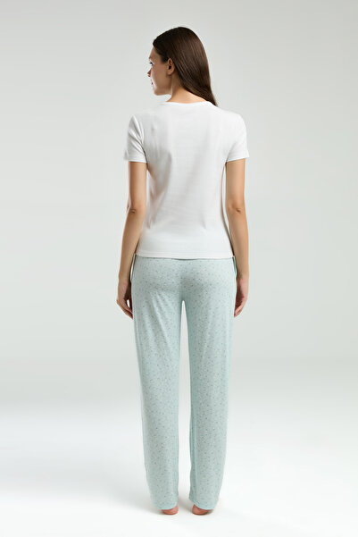 Pierre Cardin Kadın Krem Kısa Kollu Pijama Takımı R.O.8.9.Z.E.8.9..L.T.