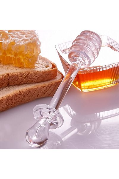Ayver 12 cm Practical Plastic Honey Spoon and Honey Spoon Two Pieces