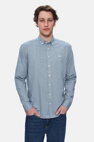 UCLA Jackson Gray Oxford Embroidery Standard Fit Men's Shirt