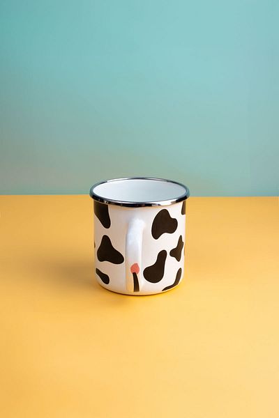 EMAYlab Mötilda Cow Patterned Enamel Mug