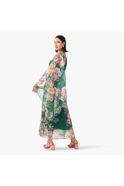 2Xtremz 2Xtremz Floral Print Dress with Volume Sleeves