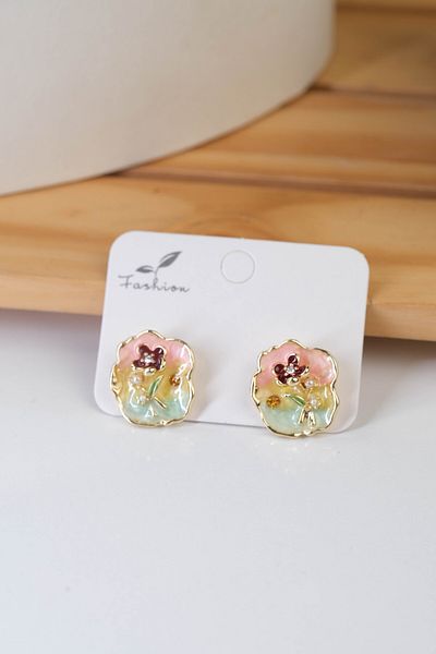 Jack Ferrero Mineli Steel Color Throwaway Earrings
