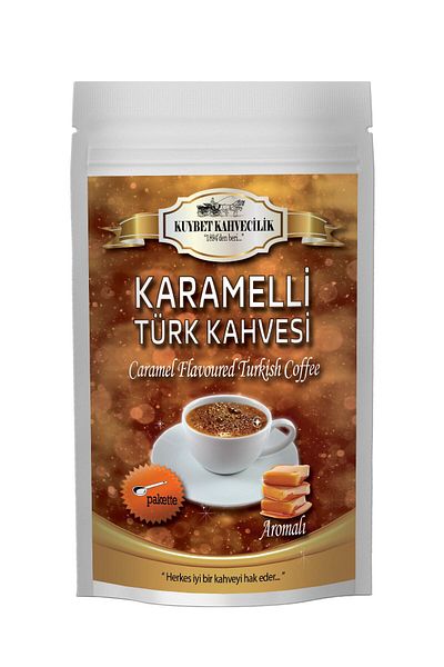KUYBET 1 Kg Turkish Coffee with Caramel Economic Size