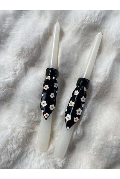 YAMYBEECANDLES Papatyalı Kravat Şamdan Mum Yüzüğü